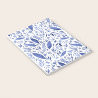 Delft Blue Floral Chinoiserie Foliage_Bloomartgallery Notebook Gallery Image 3