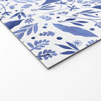 Delft Blue Floral Chinoiserie Foliage_Bloomartgallery Welcome Mat Gallery Image 2