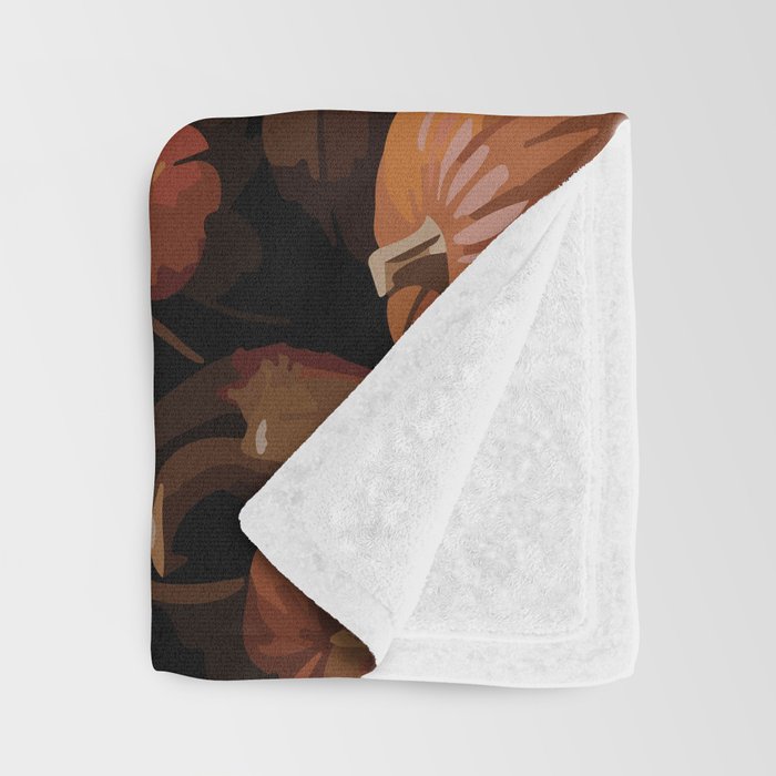 Patchwork of Autumn Pumpkin Art Throw Blanket Gallery Image 3