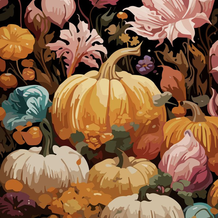 Patchwork of Autumn Pumpkin Art Coffee Mug Gallery Image 2