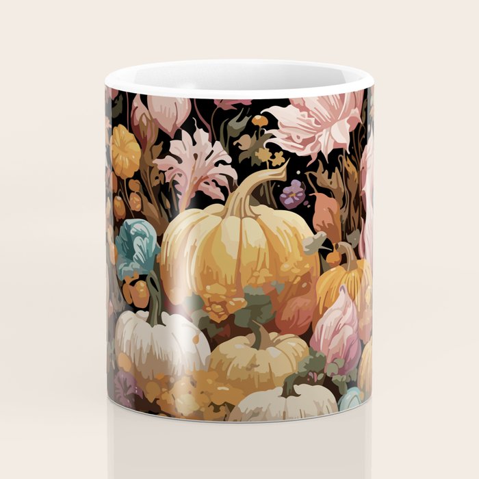 Patchwork of Autumn Pumpkin Art Coffee Mug Gallery Image 4