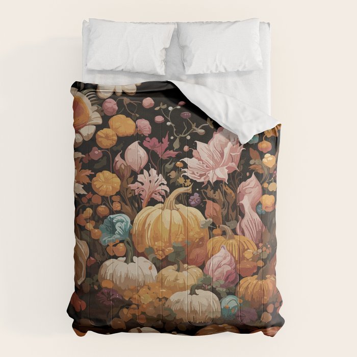 Patchwork of Autumn Pumpkin Art Comforter Gallery Image 6