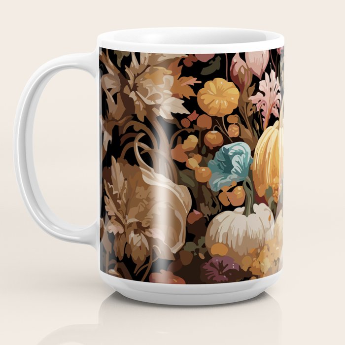Patchwork of Autumn Pumpkin Art Coffee Mug Gallery Image 3