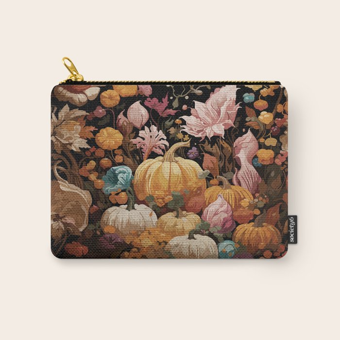 Patchwork of Autumn Pumpkin Art Carry All Pouch Gallery Image 1