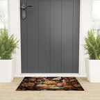 Patchwork of Autumn Pumpkin Art Welcome Mat Gallery Image 3