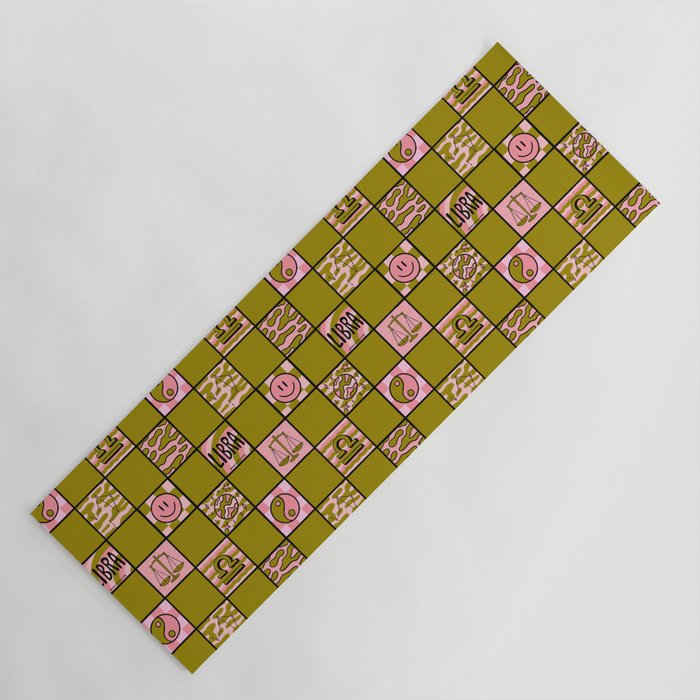 Libra Checkered Print Yoga Mat Gallery Image 1