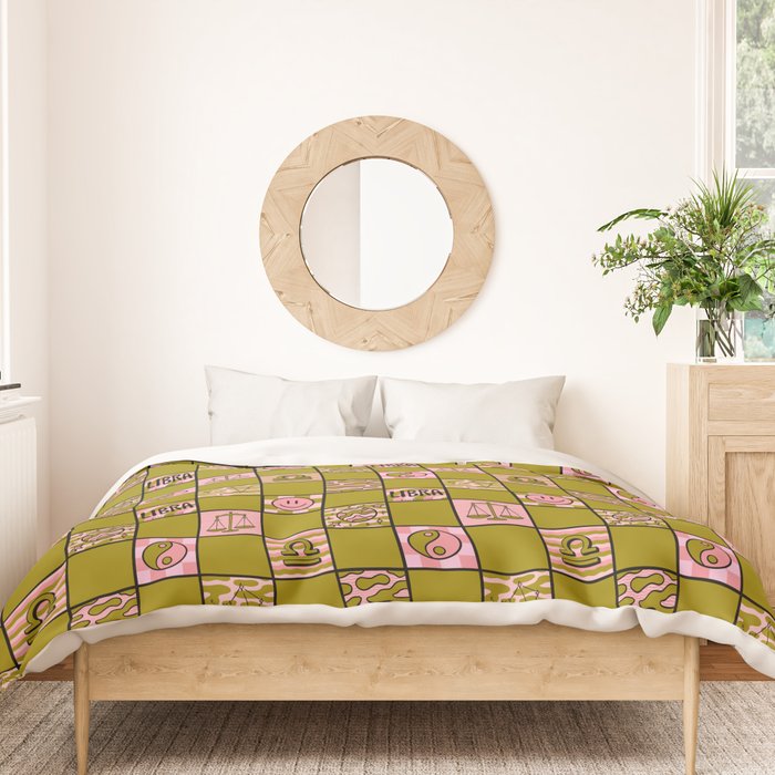 Libra Checkered Print Duvet Cover Gallery Image 3