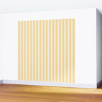 Trendy Large Yellow Butter French Mattress Ticking Double Stripes Wall Mural Gallery Image 2