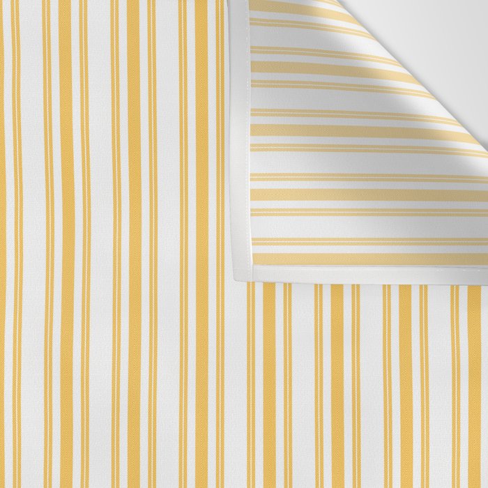Trendy Large Yellow Butter French Mattress Ticking Double Stripes Wall Tapestry Gallery Image 3