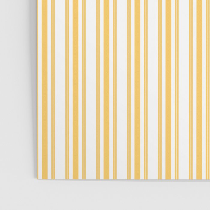 Trendy Large Yellow Butter French Mattress Ticking Double Stripes Poster Gallery Image 3