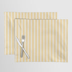 Trendy Large Yellow Butter French Mattress Ticking Double Stripes Placemat Gallery Image 1