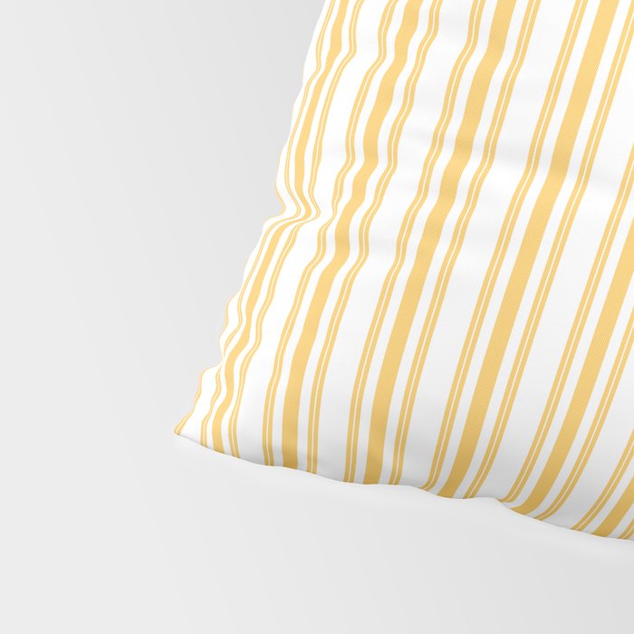 Trendy Large Yellow Butter French Mattress Ticking Double Stripes Pillow Sham Gallery Image 4