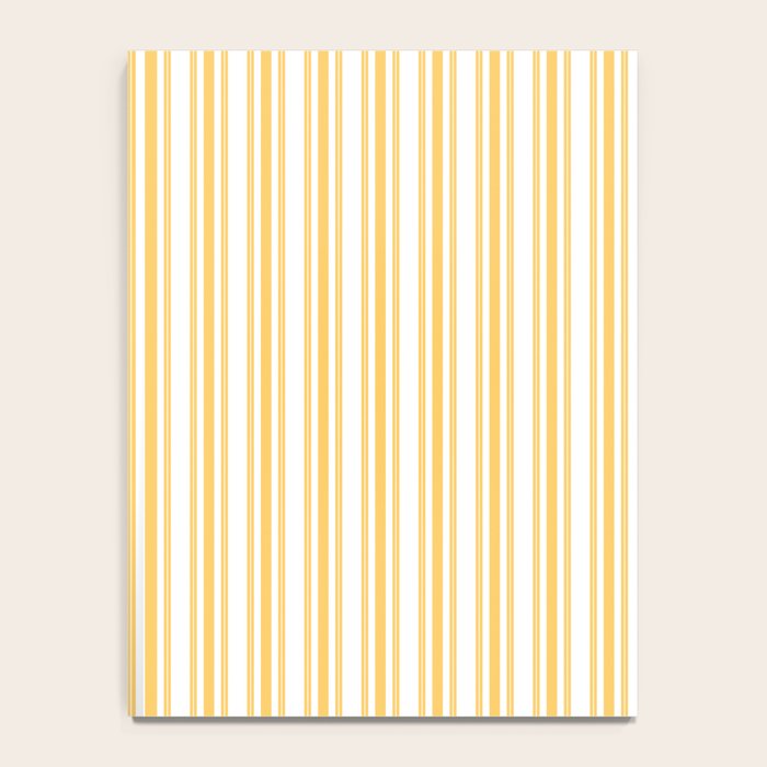 Trendy Large Yellow Butter French Mattress Ticking Double Stripes Notebook Gallery Image 4
