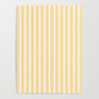 Trendy Large Yellow Butter French Mattress Ticking Double Stripes Poster Gallery Image 4