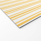 Trendy Large Yellow Butter French Mattress Ticking Double Stripes Welcome Mat Gallery Image 2
