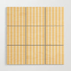 Trendy Large Yellow Butter French Mattress Ticking Double Stripes Wood Wall Art Gallery Image 1
