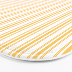 Trendy Large Yellow Butter French Mattress Ticking Double Stripes Bath Mat Gallery Image 3