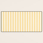 Trendy Large Yellow Butter French Mattress Ticking Double Stripes Desk Mat Gallery Image 3