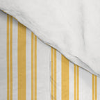 Trendy Large Yellow Butter French Mattress Ticking Double Stripes Comforter Gallery Image 4