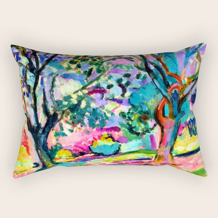 Henri Matisse Olive Trees at Collioure Rectangular Pillow Gallery Image 1
