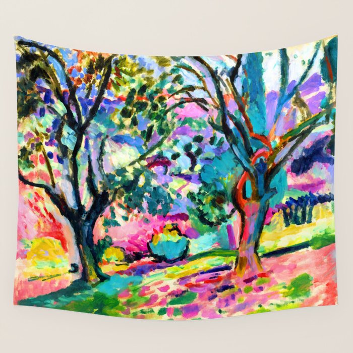 Henri Matisse Olive Trees at Collioure Wall Tapestry Gallery Image 4