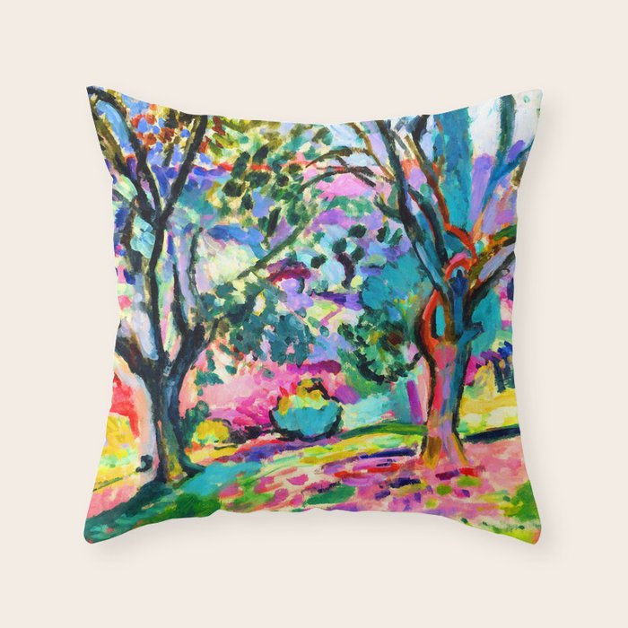 Henri Matisse Olive Trees at Collioure Throw Pillow Gallery Image 6