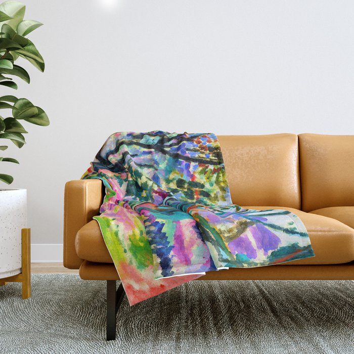 Henri Matisse Olive Trees at Collioure Throw Blanket Gallery Image 1