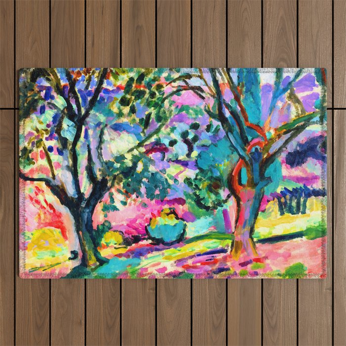 Henri Matisse Olive Trees at Collioure Outdoor Rug Gallery Image 1