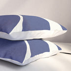Abstract-botanical 16 blue Pillow Sham Gallery Image 3