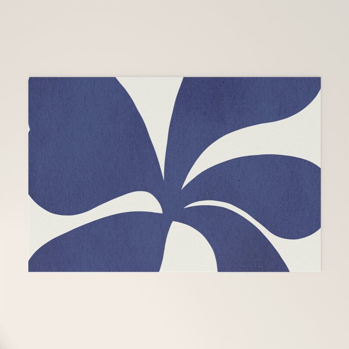 Abstract-botanical 16 blue Welcome Mat Gallery Image 1