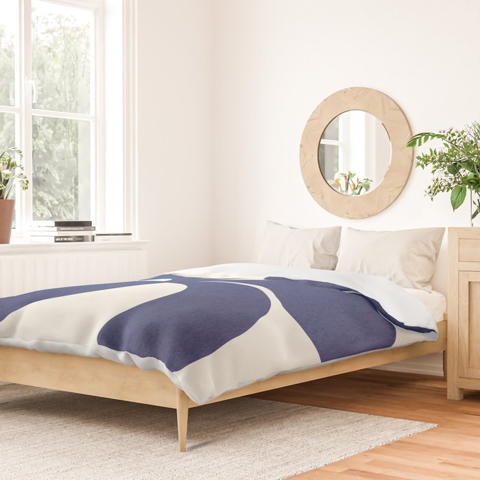 Abstract-botanical 16 blue Duvet Cover Gallery Image 2