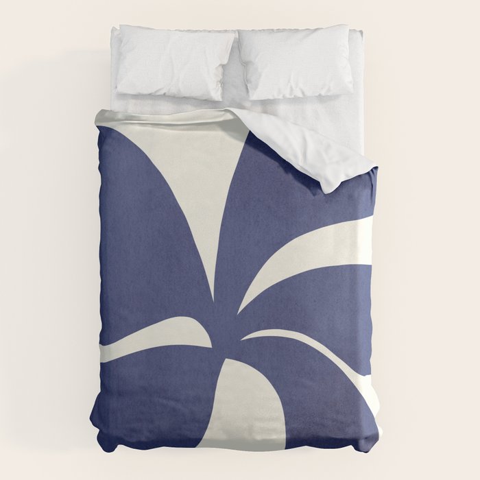 Abstract-botanical 16 blue Duvet Cover Gallery Image 1