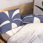 Abstract-botanical 16 blue Pillow Sham Gallery Image 2