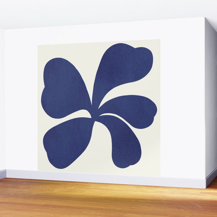Abstract-botanical 16 blue Wall Mural Gallery Image 2
