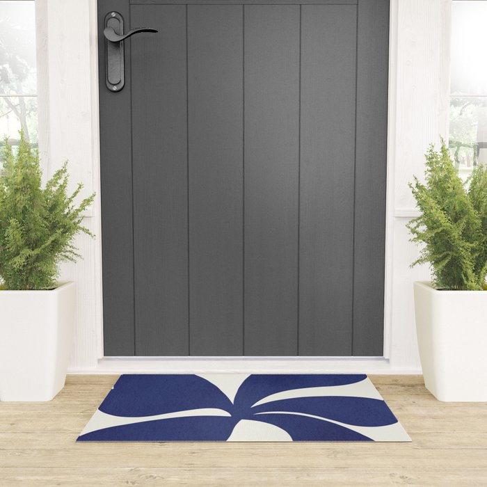 Abstract-botanical 16 blue Welcome Mat Gallery Image 3
