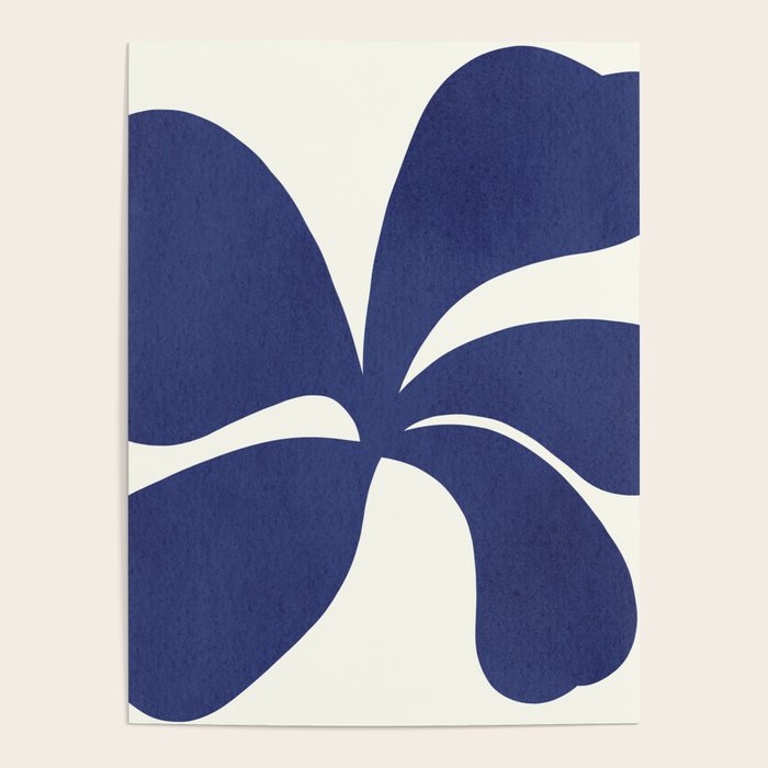 Abstract-botanical 16 blue Poster Gallery Image 1