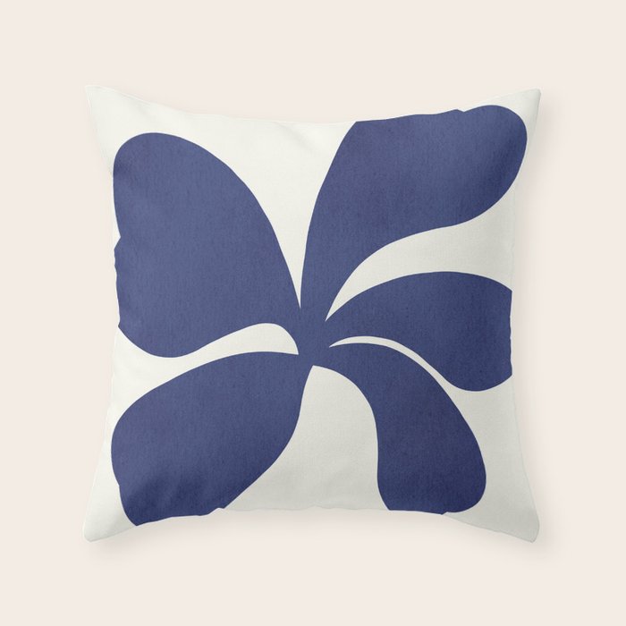 Abstract-botanical 16 blue Throw Pillow Gallery Image 6