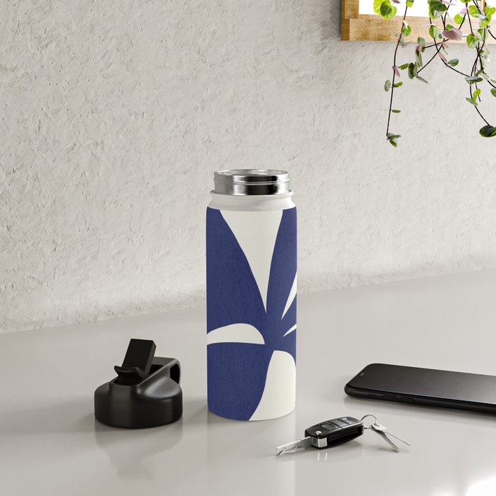 Abstract-botanical 16 blue Water Bottle Gallery Image 4