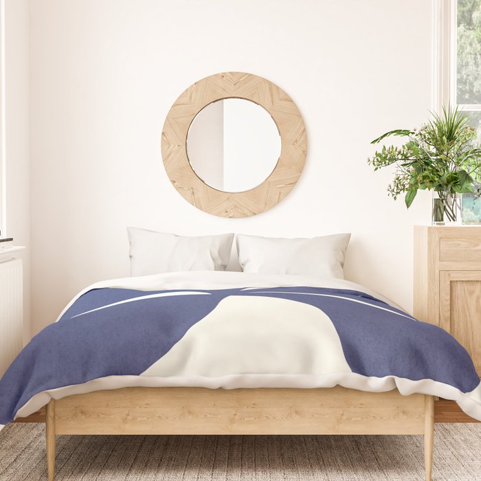 Abstract-botanical 16 blue Duvet Cover Gallery Image 3