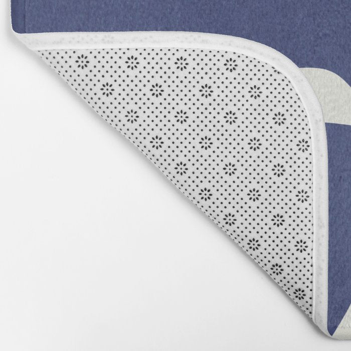 Abstract-botanical 16 blue Bath Mat Gallery Image 2