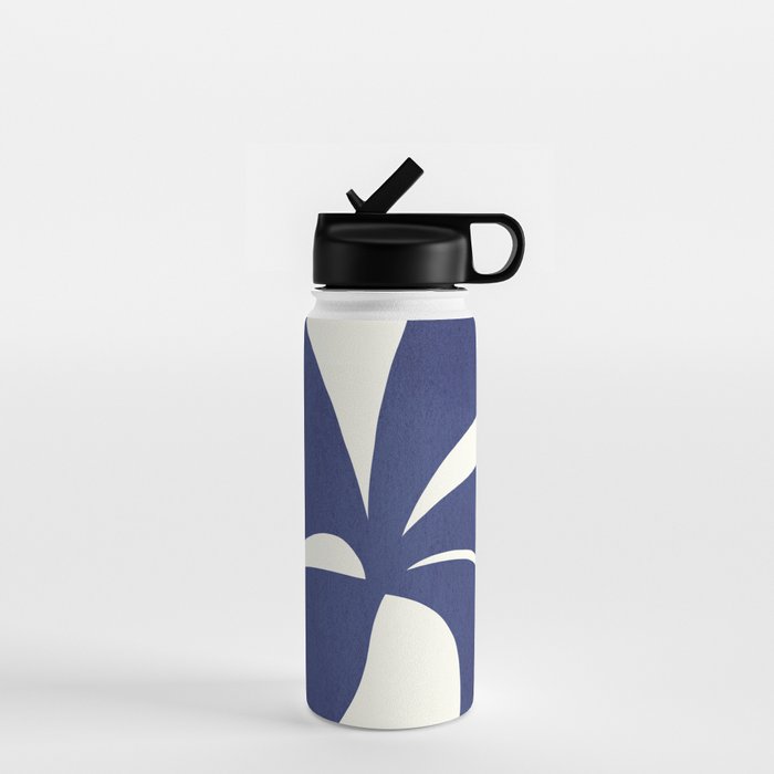 Abstract-botanical 16 blue Water Bottle Gallery Image 1