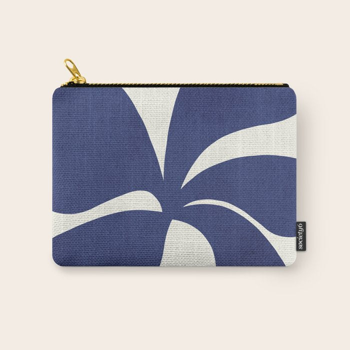 Abstract-botanical 16 blue Carry All Pouch Gallery Image 1