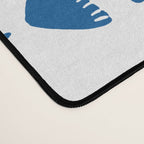 Blue Fish Pattern Minimal Coastal Ocean Desk Mat Gallery Image 4