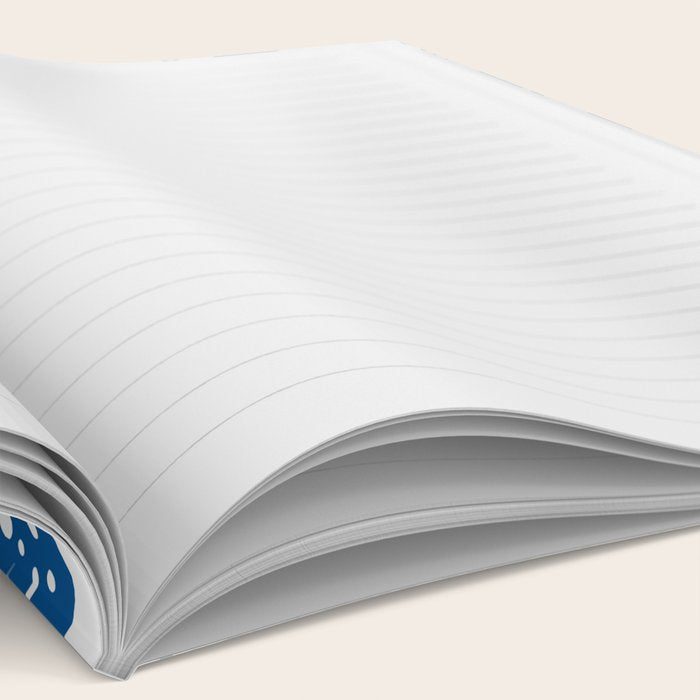 Blue Fish Pattern Minimal Coastal Ocean Notebook Gallery Image 2