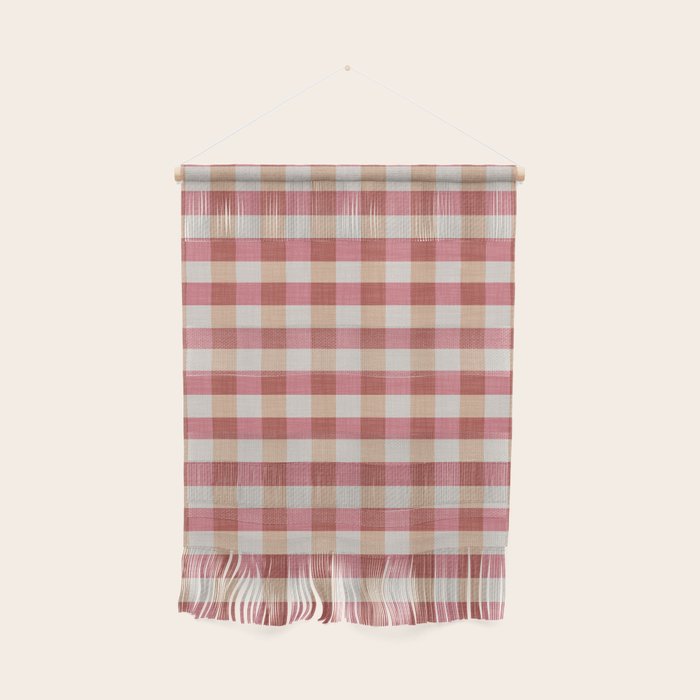 Cozy Gingham in Pink Wall Hanging Gallery Image 1