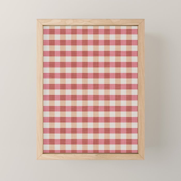 Cozy Gingham in Pink Mini Art Print Gallery Image 1