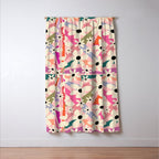 Retro Psychedelic Daisy Flower - Rainbow Color Window Curtain Gallery Image 3