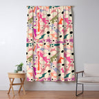 Retro Psychedelic Daisy Flower - Rainbow Color Window Curtain Gallery Image 5