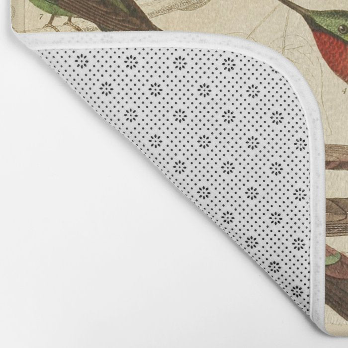Hummingbirds from The Edinburgh Journal, 1835 (benefitting The Nature Conservancy) Bath Mat Gallery Image 2