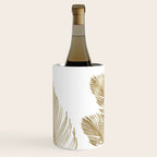 Palm Leaves Finesse Line Art with Gold Foil #2 #minimal #decor #art #society6 Wine Chiller Gallery Image 1